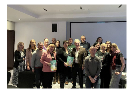 Photo of The Change Team along with Professor Alan Miller (Chair of the National Collaborative), Elena Whitham (former Drugs and Alcohol Policy Minister) and Irene Oldfather (Director of Strategic Partnerships, External Affairs and Outreach at The Alliance).