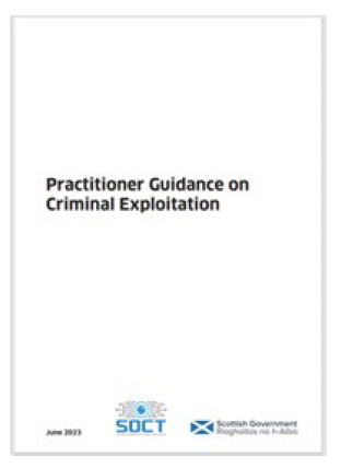 A screen shot of guidance for practitioners on criminal exploitation.