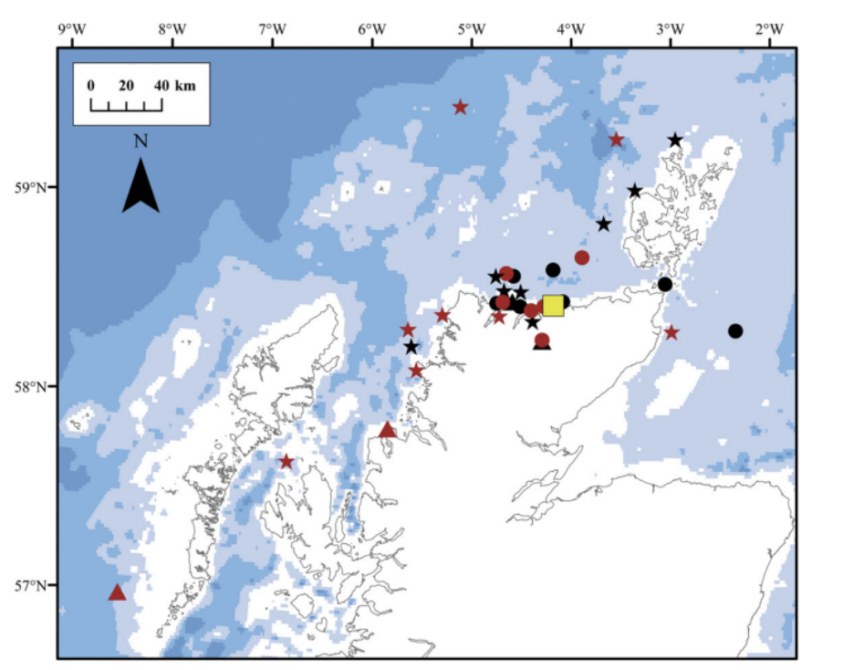 Map of coastal region of Scotland from Godfrey et al (2015) article.