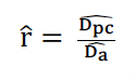 This equation solves for the call production rate (r) by dividing the estimated call density (Dpc) from the passive acoustic data by the estimated density from the aerial survey (Da).