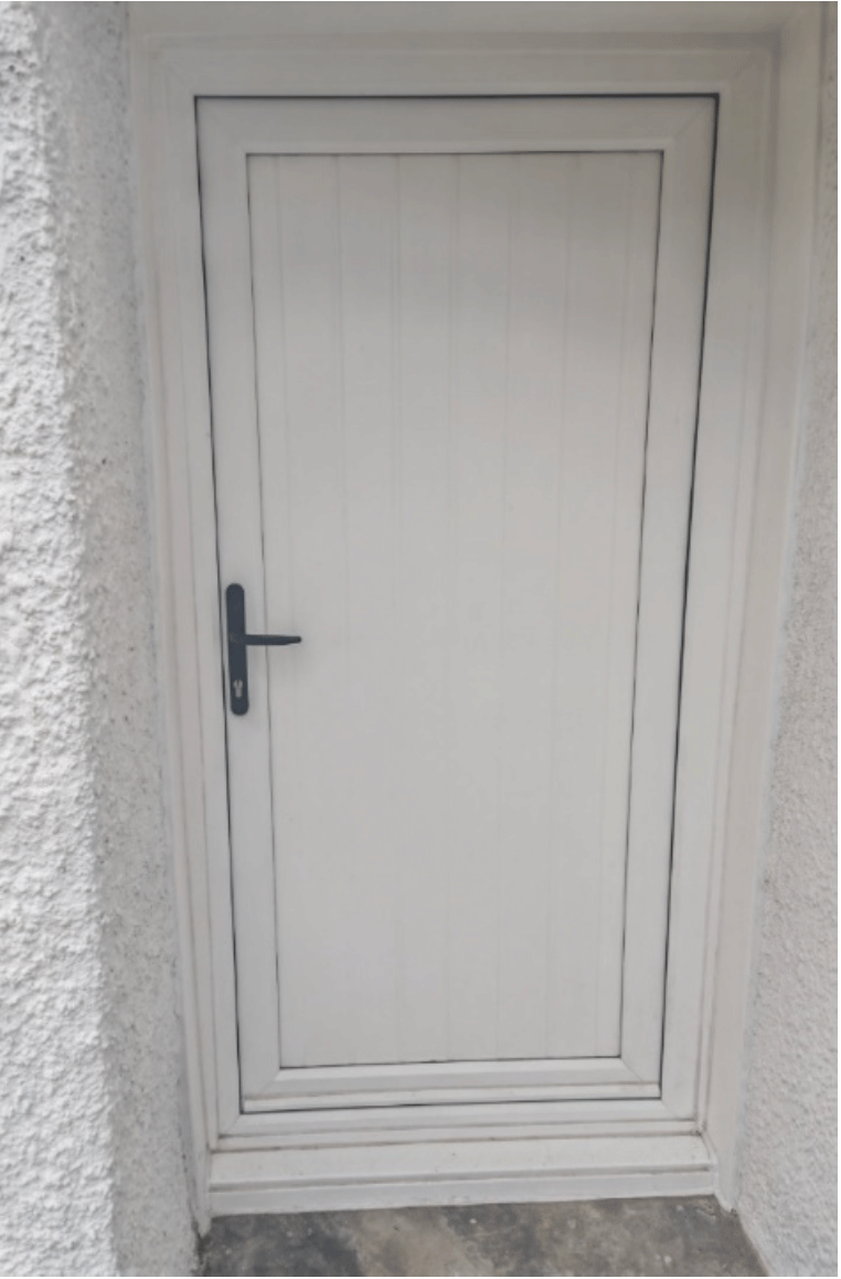 Photo of a flood door used as a Property Flood Resilience measure